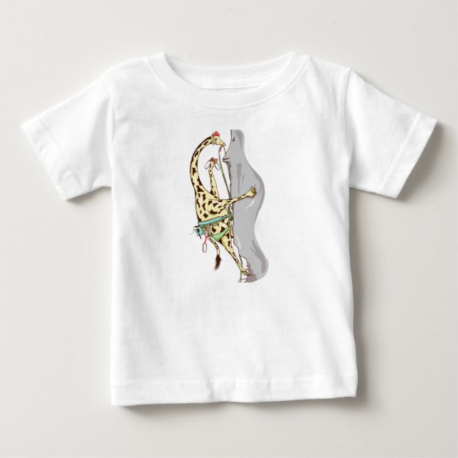 Giraffe Rock climbing Baby T-Shirt (Front)