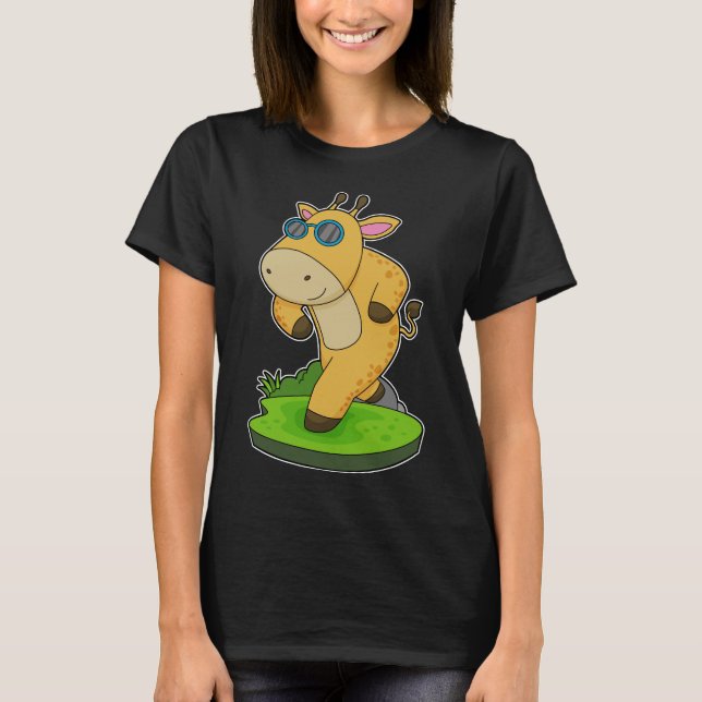 Giraffe Running Glasses T-Shirt (Front)