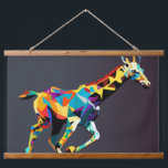 Giraffe running pop art  hanging tapestry<br><div class="desc">Giraffe running drawn using WPAP art style,  pop art,  illustration</div>