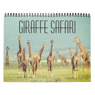 giraffe safari 2026 calendar