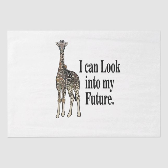 Giraffe Safari Animal Funny Birthday Tissue Paper (Front)