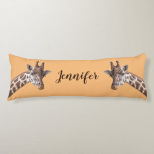 Giraffe Safari Animal Personalized Name Body Pillow
