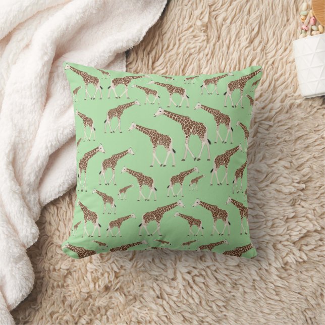 Giraffe Safari Animal Throw Pillow (Blanket)