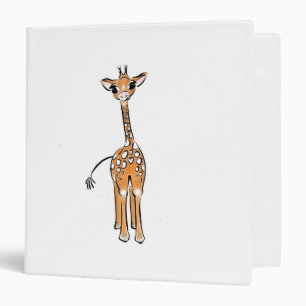 Giraffe, safari animals 3 ring binder