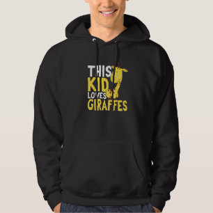 Giraffe Safari Animals This Kids Loves Giraffes   Hoodie