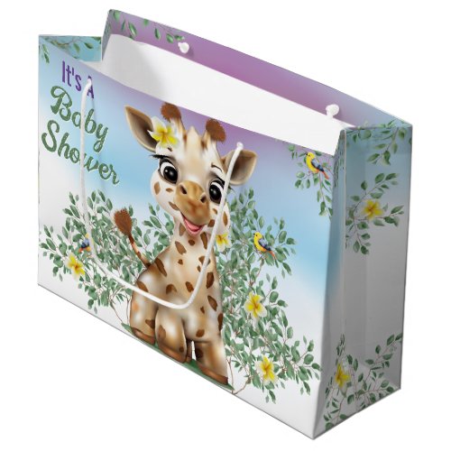 Giraffe Safari Baby Shower Large Gift Bag