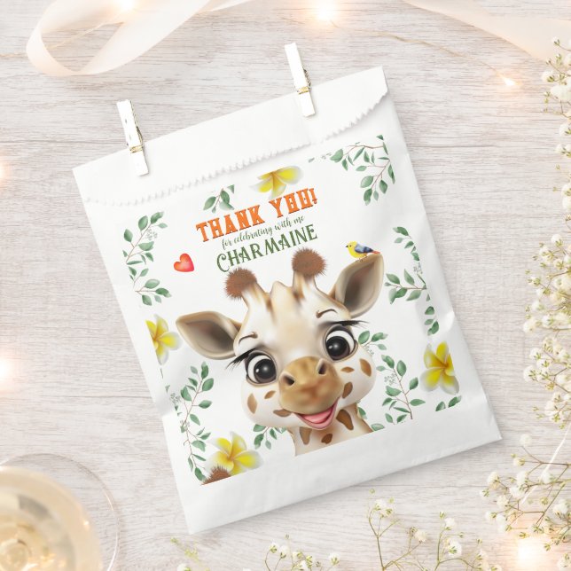 Giraffe Safari Favor Bag (Clipped)
