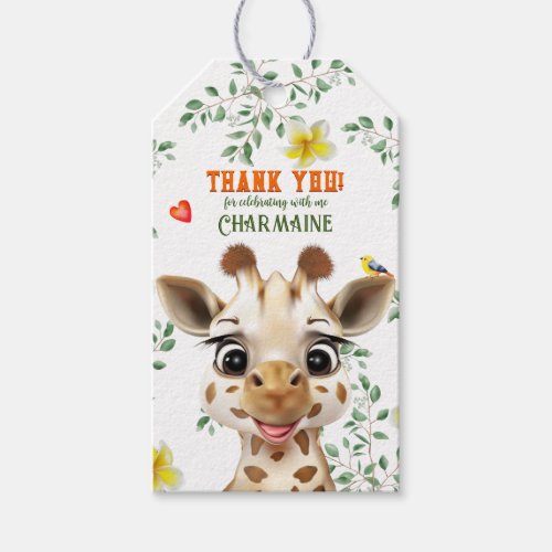 Giraffe Safari Gift Tags