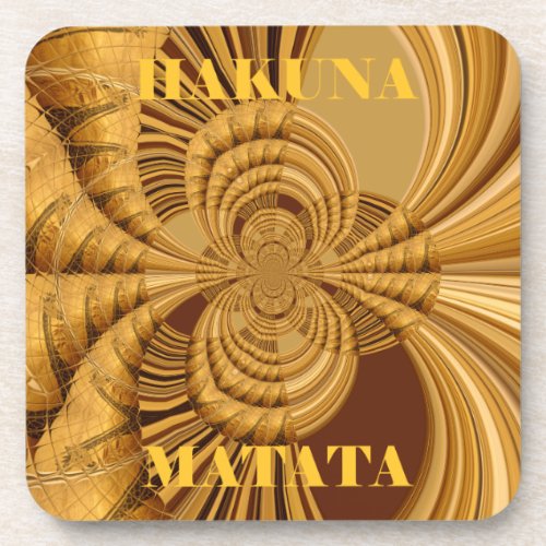 Giraffe Safari  Hakuna Matata woven souvenir art Beverage Coaster