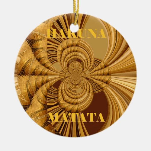 Giraffe Safari  Hakuna Matata woven souvenir art Ceramic Ornament