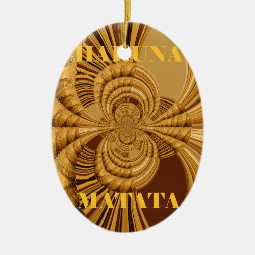 Giraffe Safari  Hakuna Matata woven souvenir art Ceramic Ornament