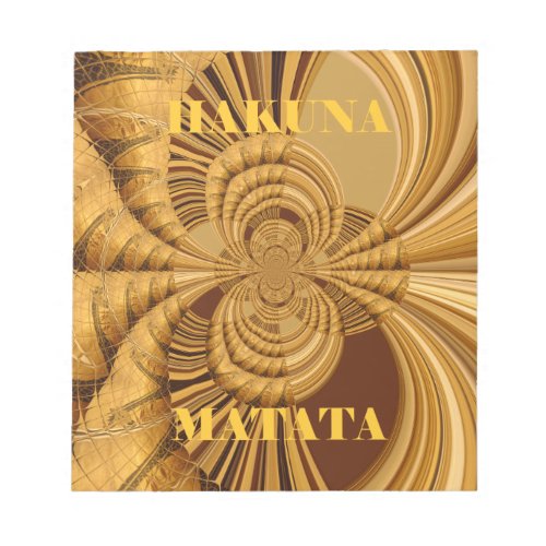 Giraffe Safari  Hakuna Matata woven souvenir art Notepad