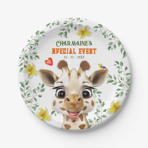 Giraffe Safari Paper Plates