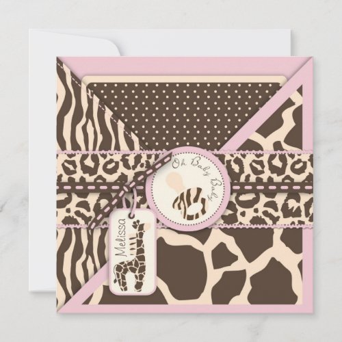 Safari Girl Invitation Square 2