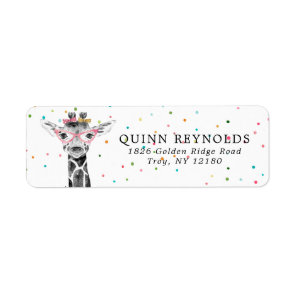 Giraffe Safari | Return Address Label