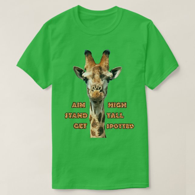 Giraffe Safari Tall Jungle Africa Cute Gift T-Shirt (Design Front)