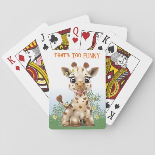 Giraffe Safari Whimsical Poker Cards