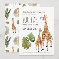 Giraffe Safari Zoo Party Kids Birthday