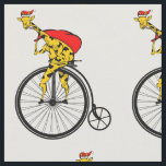 Giraffe Santa Claus Christmas Fabric<br><div class="desc">A funny cartoon of a giraffe, riding a bike while dressed and Santa Claus and carrying a large sack of Christmas gifts. If you would like any help customising this design please contact me, there is an ask this designer button, just below this text. The cute, funny giraffe is riding...</div>