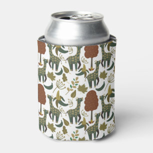 Giraffe seamless pattern   colorful floral pattern can cooler