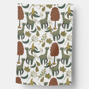 Giraffe seamless pattern colorful floral pattern house flag