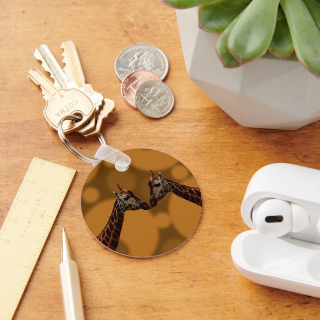 Giraffe Self Reflection,  Keychain (Desk)
