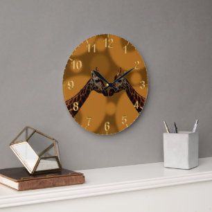 Giraffe Self Reflection,  Large Clock