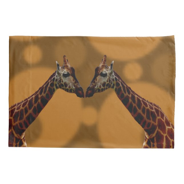 Giraffe Self Reflection,  Pillow Case (Back)