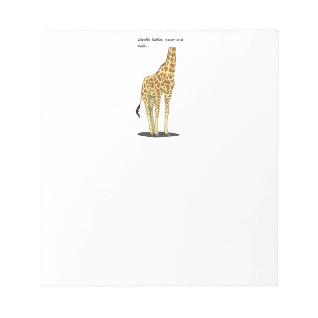 Giraffe Selfies Notepad (Front)