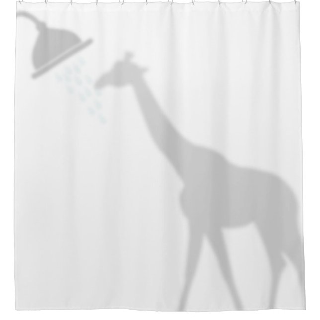 Giraffe Shadow Silhouette Shadow Buddies in Shower Shower Curtain (Front)