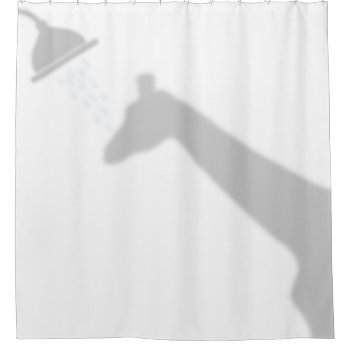 Giraffe Shadow Silhouette Shadow Buddies In Shower Shower Curtain by getyergoat at Zazzle