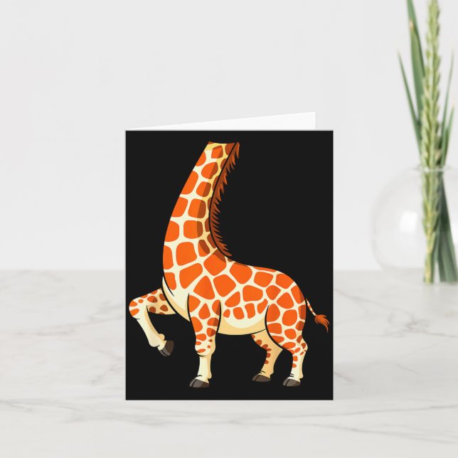Giraffe Shirt Adult Men Women Kids Giraffe Costume Card (Front)