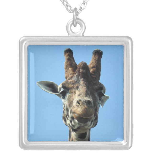 GIRAFFE SILVER PLATED NECKLACE (Front)
