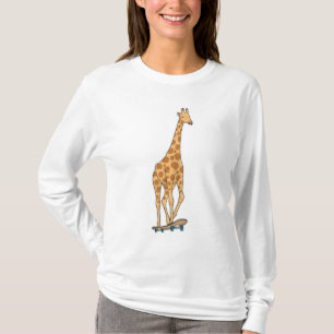 Giraffe Skater Skateboard T-Shirt