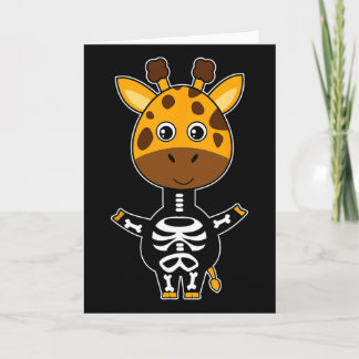 Giraffe Skeleton Xray Costume Cute Easy Halloween Card