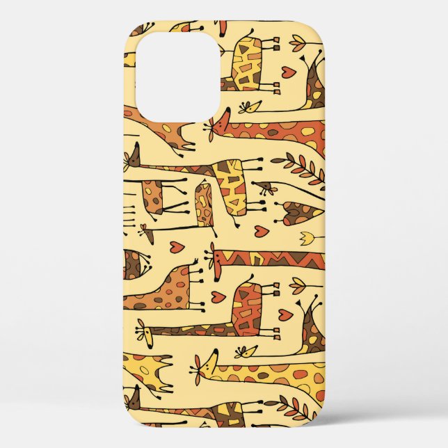 Giraffe Sketch, Fun Seamless Design. Case-Mate iPhone Case (Back)