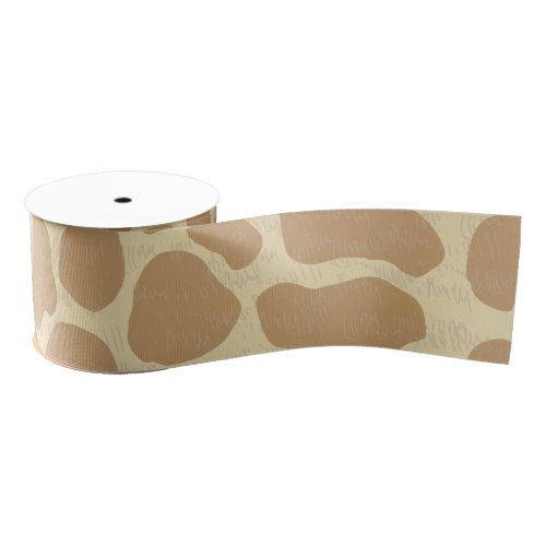 Giraffe skin animal skin pattern desert pattern grosgrain ribbon