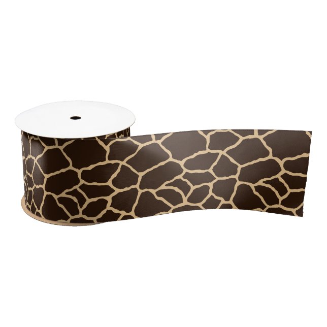 Giraffe Skin Pattern Animal Print Ribbon (Spool)