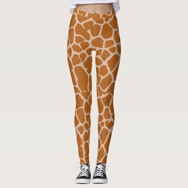 giraffe skin pattern leggings,giraffe skin legging (Front)