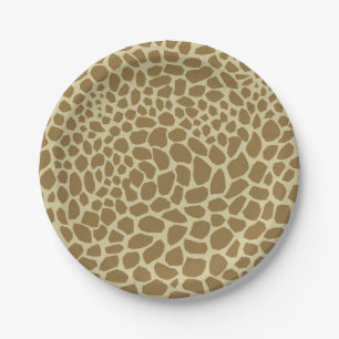 Giraffe Skin Pattern Paper Plates