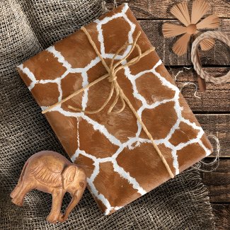Giraffe Skin Pattern Saddle Brown ID1152