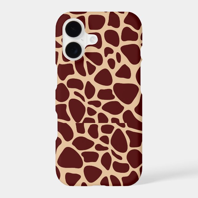 Giraffe Skin Print Brown pattern-48678 Iphone Case (Back)