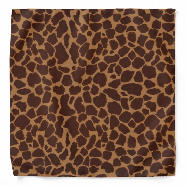 Giraffe Skin Print Pattern Personalize Bandana (Front)