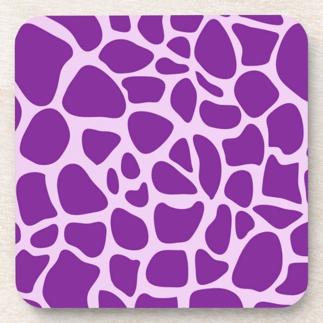 Giraffe Skin Purple Texture-23324 Beverage Coaster (Front)