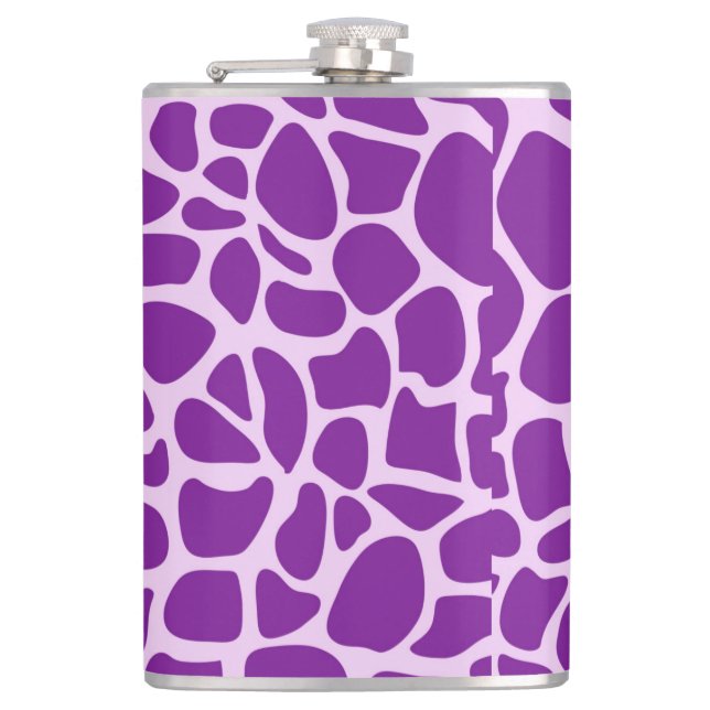 Giraffe Skin Purple Texture-23324 Flask (Front)