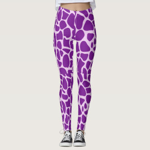 Giraffe Skin Purple Texture-23324 Leggings