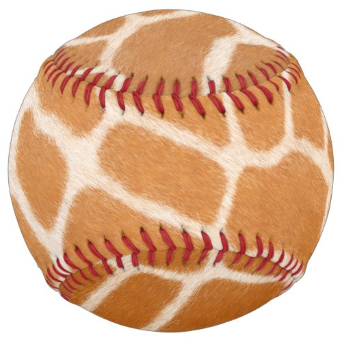 Giraffe Skin Realistic Animal Print Faux Leather Softball