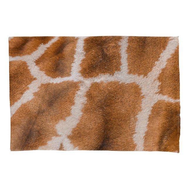 Giraffe Skin: Realistic Animal Texture Pillow Case (Front)