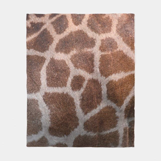 Giraffe skin texture fleece blanket (Front)