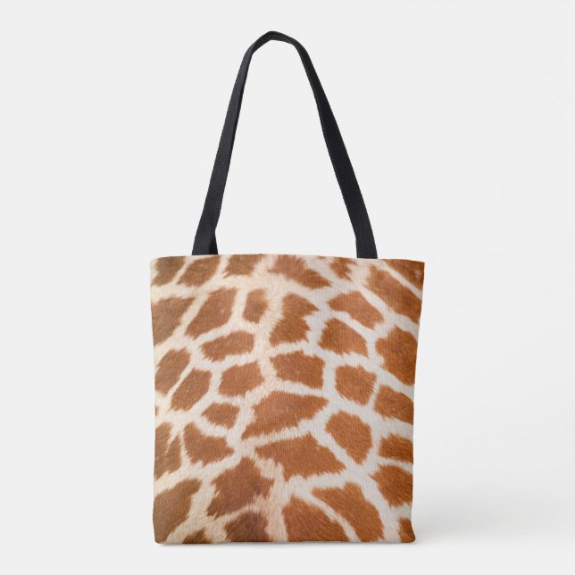 Giraffe Skin Texture Realistic Pattern-14425 Tote Bag (Back)
